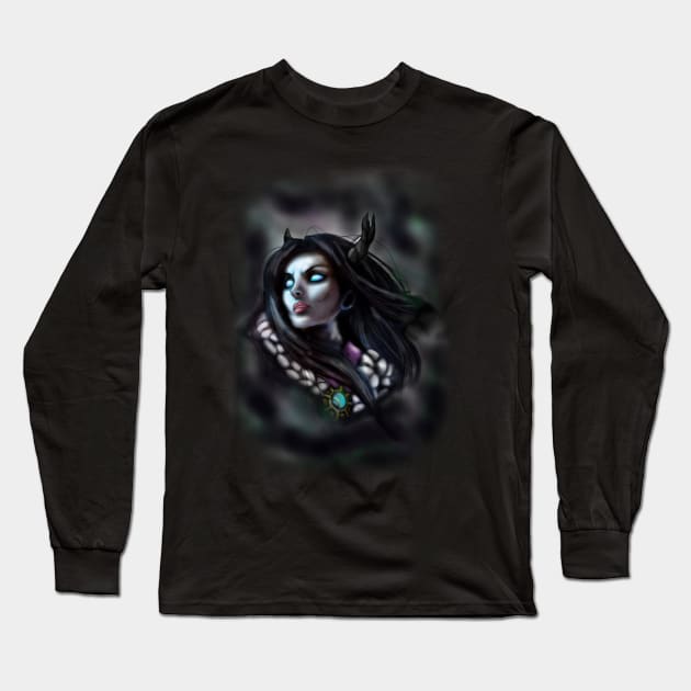 hel queen of hell Long Sleeve T-Shirt by JDxotic